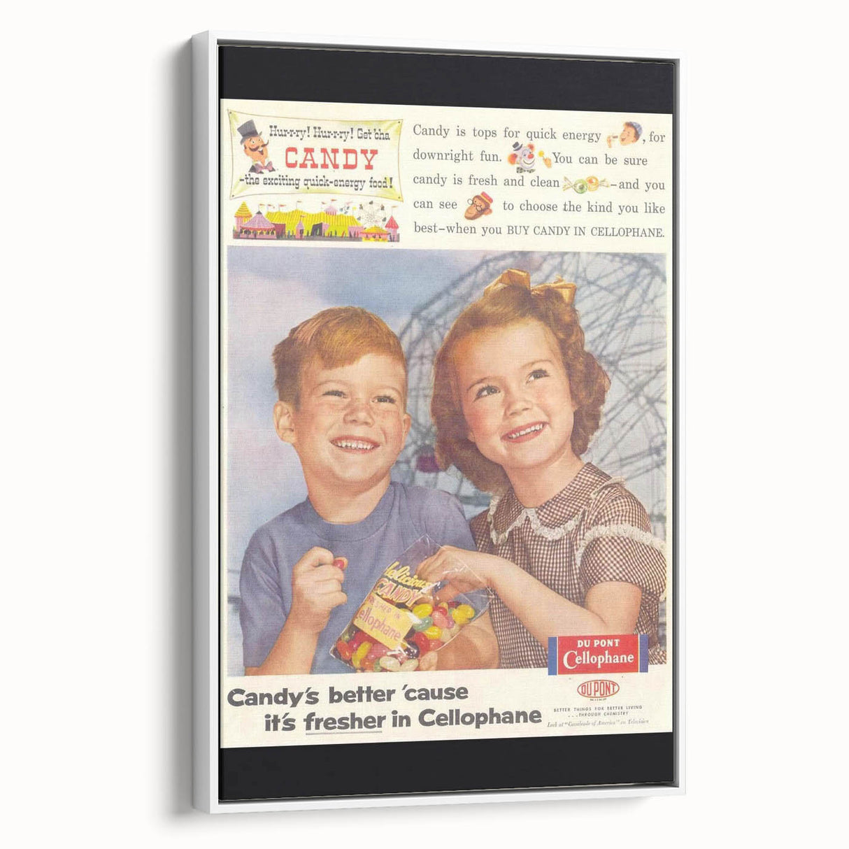 Retro DuPont Candy Poster - Vintage Kitchen Wall Art Print