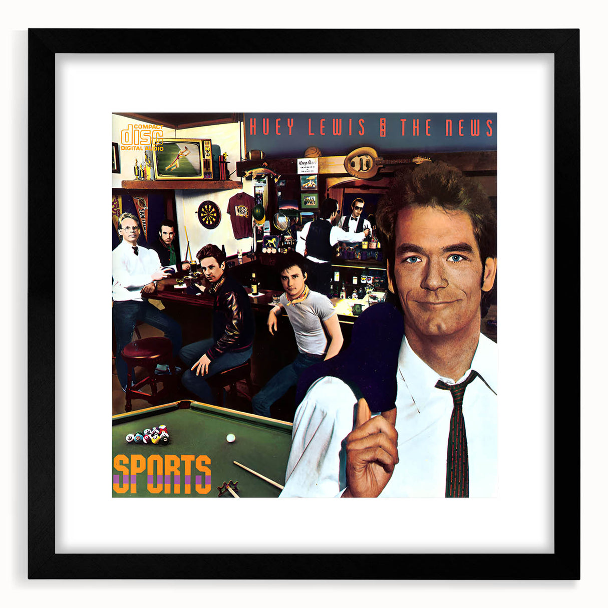 Retro Huey Lewis Sports Poster - Vintage Prints for Wall Art