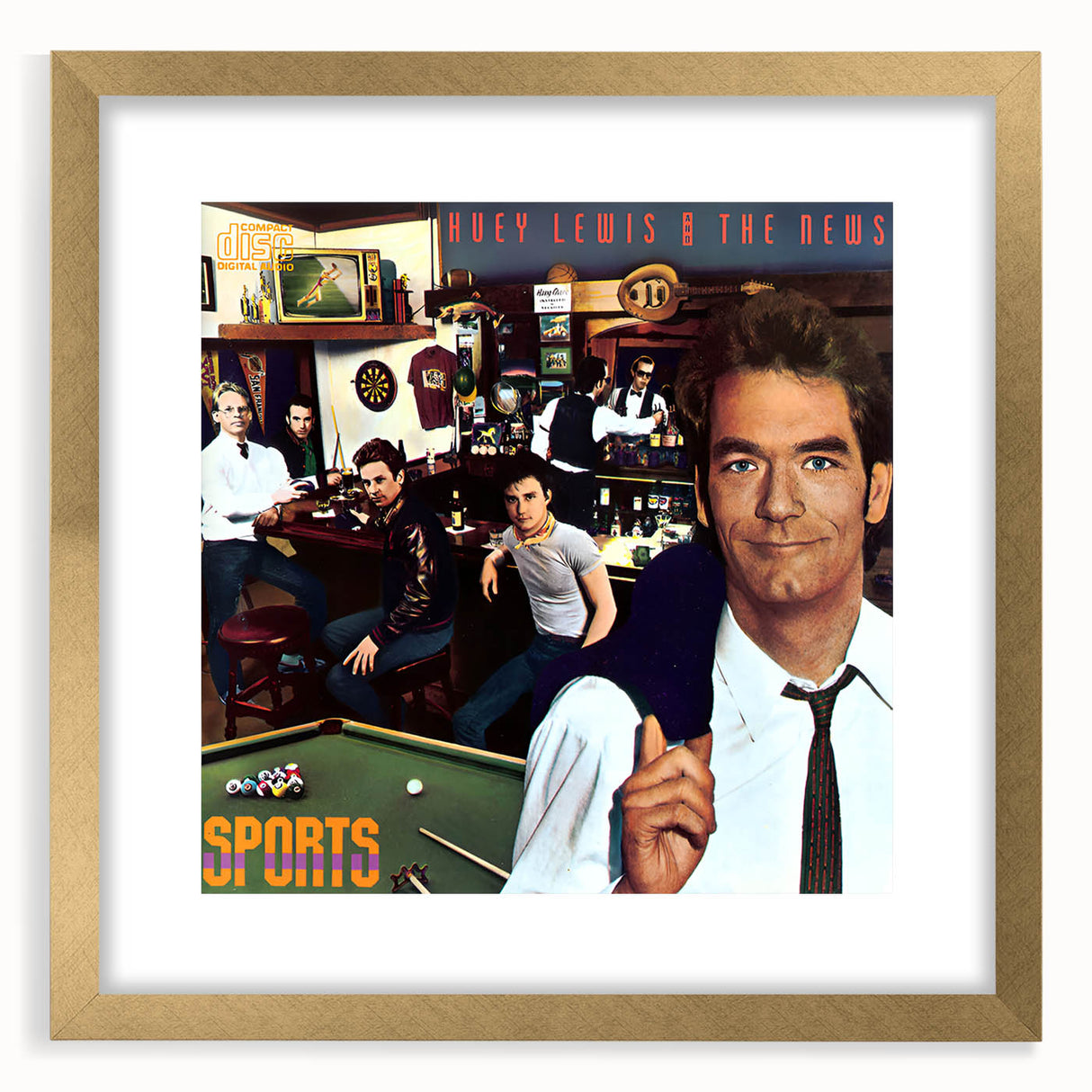 Retro Huey Lewis Sports Poster - Vintage Prints for Wall Art
