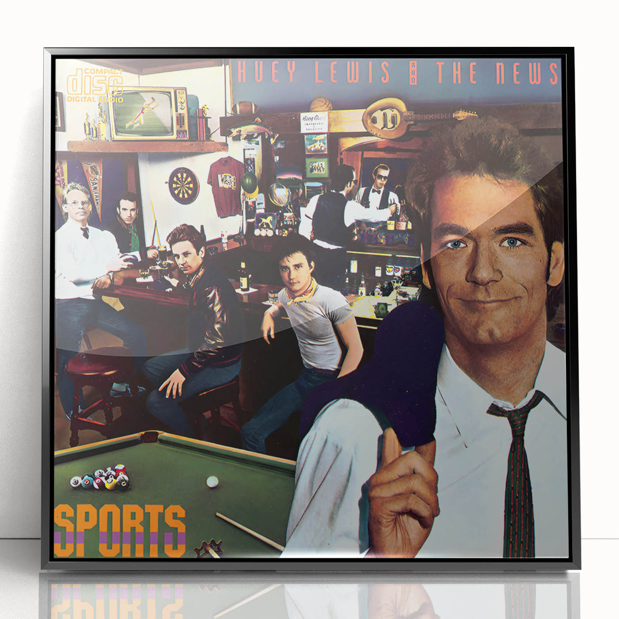 Retro Huey Lewis Sports Poster - Vintage Prints for Wall Art