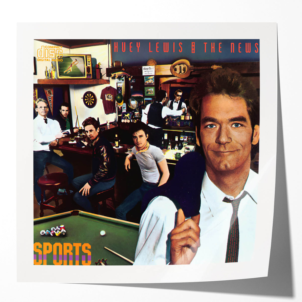 Retro Huey Lewis Sports Poster - Vintage Prints for Wall Art