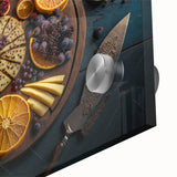 Elegant Cheese & Citrus Platter – Rustic Kitchen Wall Art