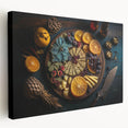 Elegant Cheese & Citrus Platter – Rustic Kitchen Wall Art