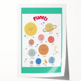 Planets Learning Wall Art - Kids Educational Solar System Poster