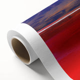 Art deco poster of a Bolivian landscape in pastel shades on rolled canvas, ideal for nursery wall art.