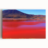 Black and white photo of Bolivian landscape on stretched canvas, ideal for kitchen wall art.