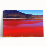 Black and white photo of Bolivian landscape on stretched canvas, ideal for kitchen wall art or bedroom ambiance.