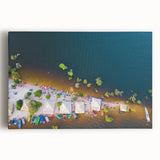 Black and white stretched canvas of a Brazilian landscape, ideal for kitchen wall art.