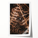 Extra large rolled canvas print featuring a fall-themed floral design in warm orange and red tones.