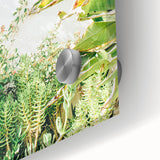 Large abstract wall art in vibrant spring colors on acrylic glass.