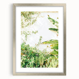 Textured abstract art print featuring soft pastel shades on a framed silver canvas, ideal for bedroom decor.