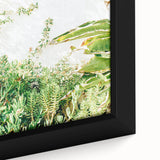 Close-up of textured black wall art featuring a colorful abstract design on a framed canvas, ideal for living room decor.