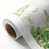 Art Deco poster featuring pastel-colored abstract floral designs on a rolled canvas, ideal for nursery wall art.