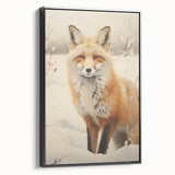 Black and white landscape art painting on framed canvas, featuring a winter scene, suitable for bedroom decor.