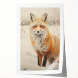 Extra large rolled print featuring a winter floral scene in muted blue and white tones, ideal for art wall dining room.