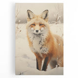 Winter landscape in black and white on large stretched canvas, suitable for kitchen wall art.