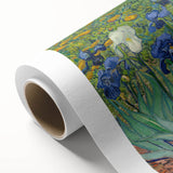 Art deco style poster of a starry night scene in blue and yellow tones on rolled canvas, suitable for nursery wall art.