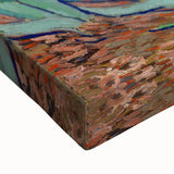 Black and white landscape art painting on a large stretched canvas, depicting a serene scene, ideal for bedroom wall art.