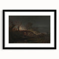 Romanticism Art: "Limekiln at Coalbrookdale" Landscape Canvas Print