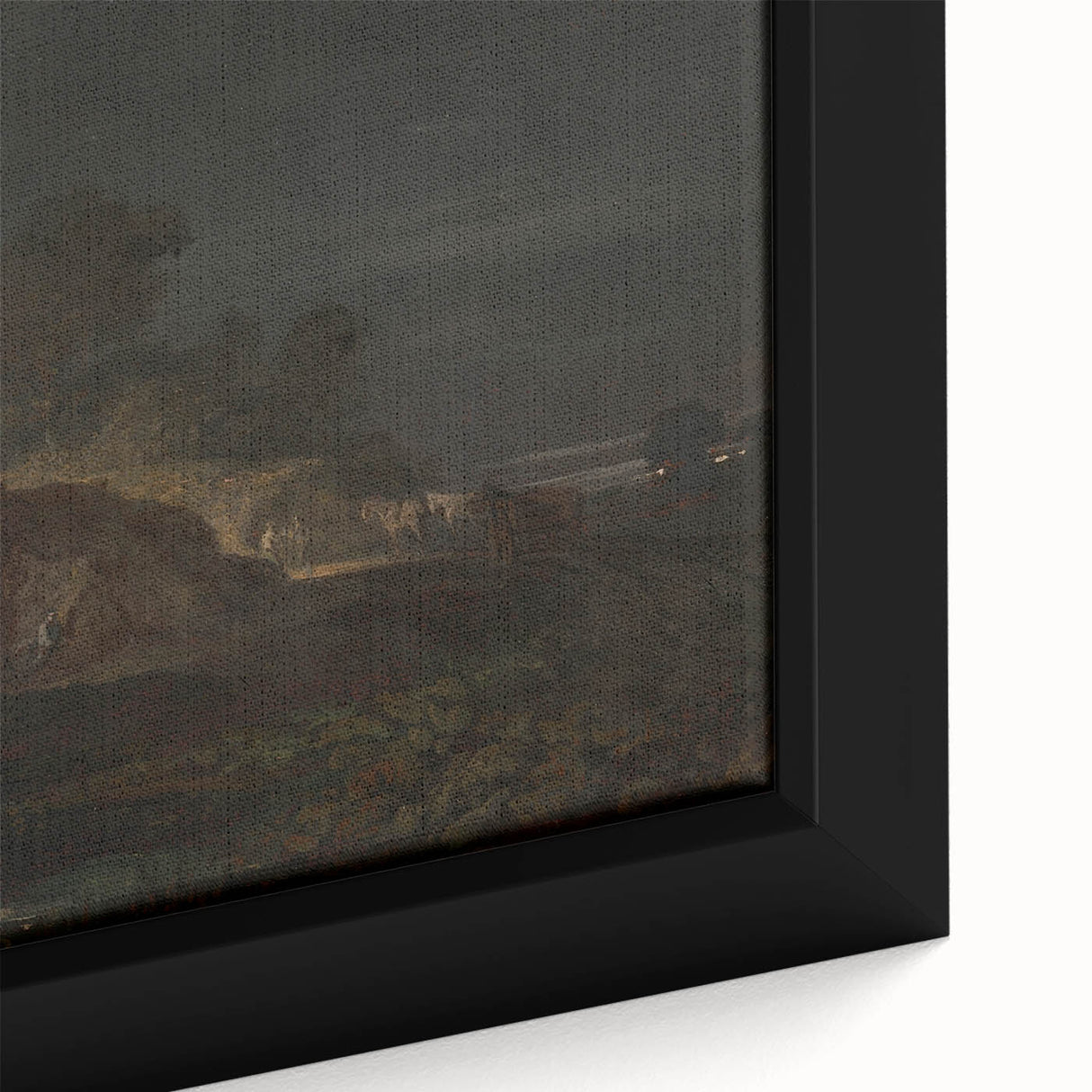 Romanticism Art: "Limekiln at Coalbrookdale" Landscape Canvas Print