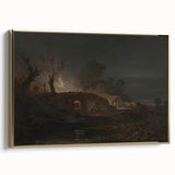 Romanticism Art: "Limekiln at Coalbrookdale" Landscape Canvas Print