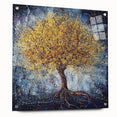 Golden Abstract Tree Wall Art – Modern Canvas & Framed Print