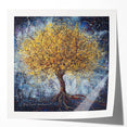 Golden Abstract Tree Wall Art – Modern Canvas & Framed Print
