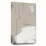 Abstract minimalist wall art piece displayed from a side view, featuring a sleek acrylic glass finish with decorative pins, ideal for modern decor.