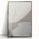 Framed abstract minimalist wall art featuring gold accents on a sleek acrylic background, perfect for modern decor. Elevate your space with this elegant design.