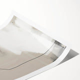 Abstract minimalist wall art print featuring soft pastel colors and geometric shapes, elegantly rolled for shipping in a protective cardboard tube. Perfect for modern home decor.