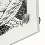 Modern Wall Art - Minimalist Dove Illustration | Elegant Black & White Art