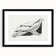 Modern Wall Art - Minimalist Dove Illustration | Elegant Black & White Art