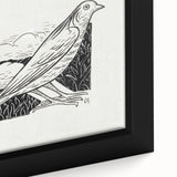 Modern Wall Art - Minimalist Dove Illustration | Elegant Black & White Art