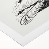 Modern Wall Art - Minimalist Dove Illustration | Elegant Black & White Art