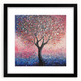 Blossoming Pink Tree Wall Art – Modern Canvas & Framed Print