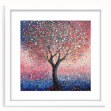 Blossoming Pink Tree Wall Art – Modern Canvas & Framed Print