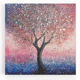 Blossoming Pink Tree Wall Art – Modern Canvas & Framed Print