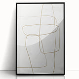Framed minimalist black abstract wall art with an acrylic finish, showcasing sleek lines and geometric shapes, perfect for modern home decor accents.