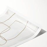 Minimalist abstract wall art print showcasing soft pastel colors in an elegant design, rolled and ready for framing, set against a white background. Perfect for modern home decor.