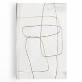 Abstract minimalist wall art design on stretched canvas, showcasing soft pastel colors and geometric shapes, perfect for modern home decor.