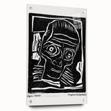 Vintage Expressionist Wall Art - Egon Schiele's Bold Woodcut Print