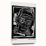 Vintage Expressionist Wall Art - Egon Schiele's Bold Woodcut Print