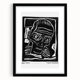 Vintage Expressionist Wall Art - Egon Schiele's Bold Woodcut Print