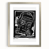 Vintage Expressionist Wall Art - Egon Schiele's Bold Woodcut Print