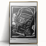Vintage Expressionist Wall Art - Egon Schiele's Bold Woodcut Print