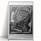 Vintage Expressionist Wall Art - Egon Schiele's Bold Woodcut Print