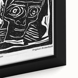 Vintage Expressionist Wall Art - Egon Schiele's Bold Woodcut Print