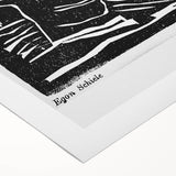 Vintage Expressionist Wall Art - Egon Schiele's Bold Woodcut Print