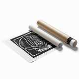 Vintage Expressionist Wall Art - Egon Schiele's Bold Woodcut Print