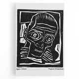 Vintage Expressionist Wall Art - Egon Schiele's Bold Woodcut Print